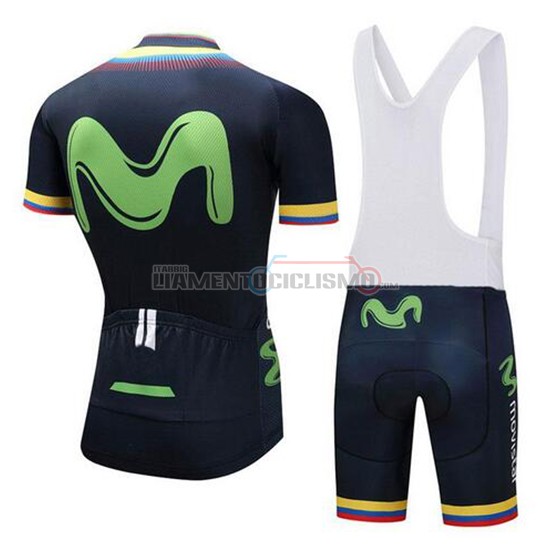 Abbigliamento Ciclismo Movistar Manica Corta 2018 Campione Colombia